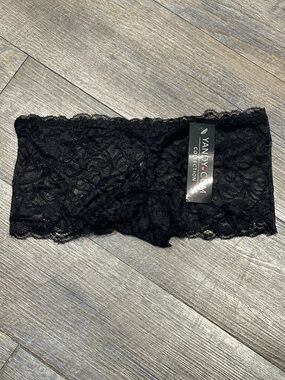 Yandy Black Lace Boyshort Panty Medium New with Tags